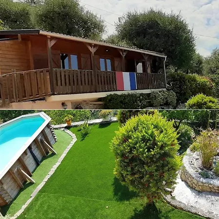 Chalet Côte d'Azur Piscine Terrasse et Vue Mer Drap Exterior foto